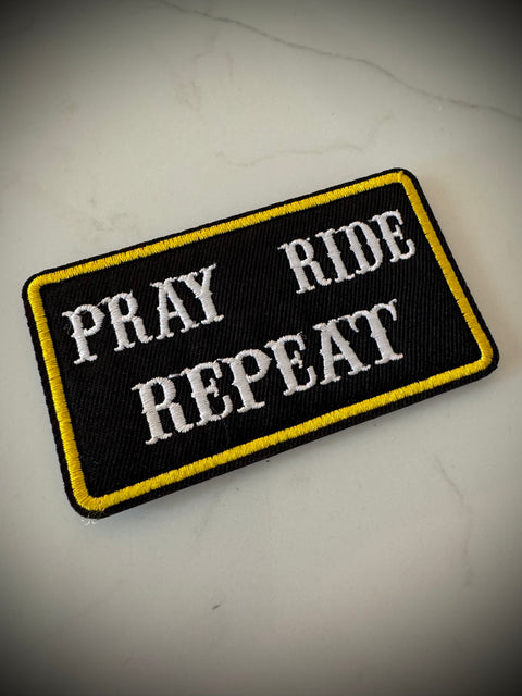 Pray-Ride-Repeat Embroidered Morale Patch