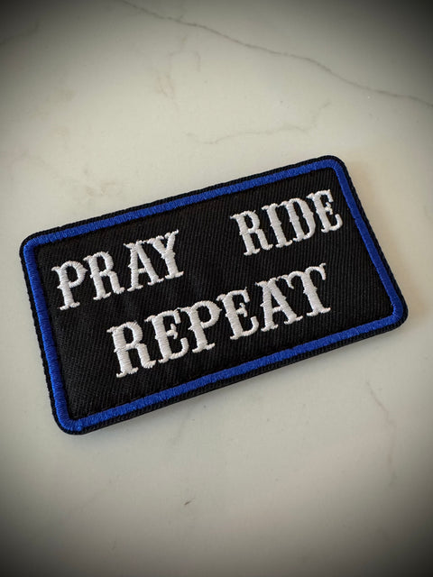 Pray-Ride-Repeat Embroidered Morale Patch