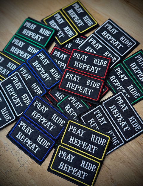 Pray-Ride-Repeat Embroidered Morale Patch